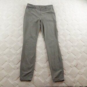 Lululemon City Sleek Slim-Fit HR Pant Womens 30 Gray Flat Front Chino FLAWED